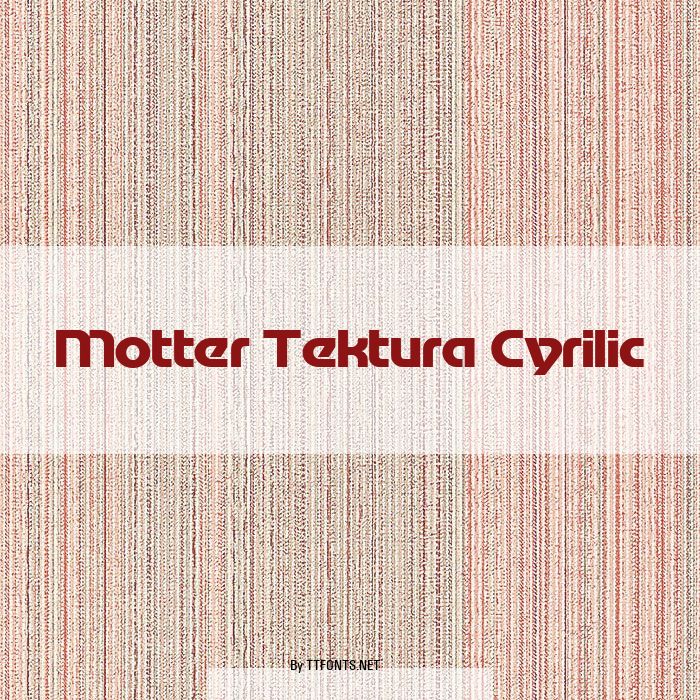Motter Tektura Cyrilic example